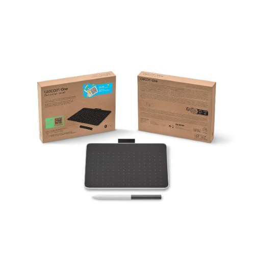 WACOM ONE PEN TABLET SMALL TAVOLETTA GRAFICA 152 x 95 mm FORMATO A6 2.540 lpi 4096 LIVELLI DI PRESSIONE PENNA INCLUSA NERO/BIANCO